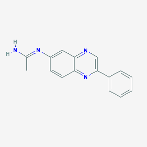 molecular formula C16H14N4 B13928278 n-(2-Phenylquinoxalin-6-yl)acetamidine 