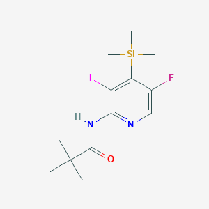 molecular formula C13H20FIN2OSi B1392829 N-(5-Fluoro-3-iodo-4-(trimethylsilyl)pyridin-2-yl)pivalamide CAS No. 1299607-78-5