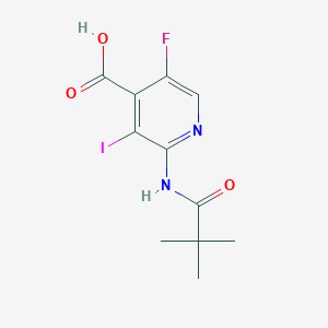 molecular formula C11H12FIN2O3 B1392830 5-Fluoro-3-iodo-2-pivalamidoisonicotinic acid CAS No. 1299607-63-8