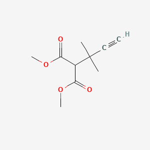 molecular formula C10H14O4 B13928339 Dimethyl 2-(2-methylbut-3-yn-2-yl)malonate 