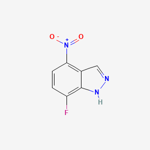 molecular formula C7H4FN3O2 B13928353 7-fluoro-4-nitro-1H-indazole 