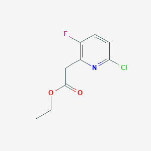 molecular formula C9H9ClFNO2 B13928365 Ethyl 6-chloro-3-fluoropyridine-2-acetate 