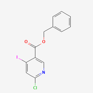 molecular formula C13H9ClINO2 B13928376 Benzyl 6-chloro-4-iodonicotinate 