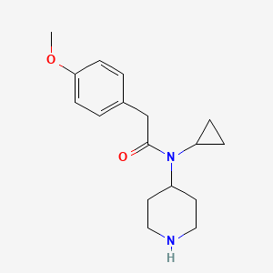 molecular formula C17H24N2O2 B13928380 n-Cyclopropyl-2-(4-methoxy-phenyl)-n-piperidin-4-yl-acetamide 