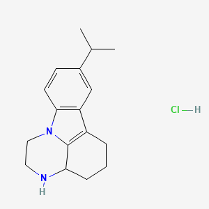 molecular formula C17H23ClN2 B1392842 8-isopropyl-2,3,3a,4,5,6-hexahydro-1H-pyrazino[3,2,1-jk]carbazole hydrochloride CAS No. 141681-97-2