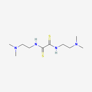molecular formula C10H22N4S2 B13928438 Oxamide, N,N'-bis(2-dimethylaminoethyl)dithio- CAS No. 63905-01-1