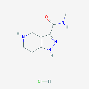 molecular formula C8H13ClN4O B1392844 N-Methyl-4,5,6,7-tetrahydro-2H-pyrazolo[4,3-c]pyridine-3-carboxamide hydrochloride CAS No. 1219957-27-3