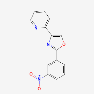 molecular formula C14H9N3O3 B13928444 Pyridine, 2-[2-(3-nitrophenyl)-4-oxazolyl]- CAS No. 502422-51-7