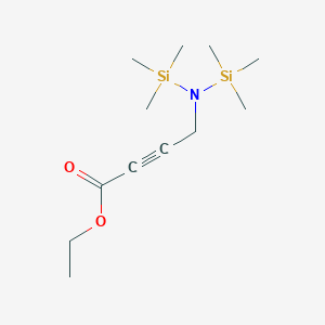 molecular formula C12H25NO2Si2 B13928455 Ethyl 4-[bis(trimethylsilyl)amino]but-2-ynoate CAS No. 91387-29-0