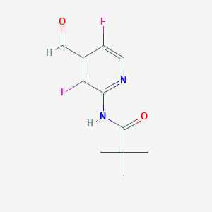B1392846 N-(5-Fluoro-4-formyl-3-iodopyridin-2-yl)pivalamide CAS No. 1299607-38-7
