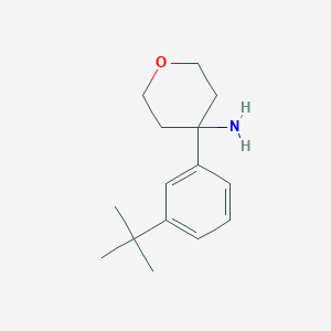 molecular formula C15H23NO B1392847 4-(3-(tert-Butyl)phenyl)tetrahydro-2H-pyran-4-amine CAS No. 861857-61-6