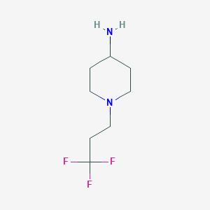 molecular formula C8H15F3N2 B1392849 1-(3,3,3-Trifluoropropyl)piperidin-4-amine CAS No. 1187159-96-1