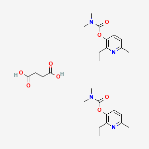 molecular formula C26H38N4O8 B1392851 butanedioic acid;(2-ethyl-6-methylpyridin-3-yl) N,N-dimethylcarbamate CAS No. 205189-71-5