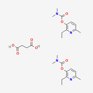 molecular formula C26H38N4O8 B1392851 2-Ethyl-6-methyl-3-pyridinyl dimethylcarbamate succinate (2:1) CAS No. 205189-71-5
