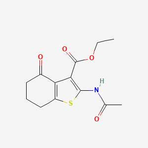 molecular formula C13H15NO4S B1392852 Ethyl 2-(acetylamino)-4-oxo-4,5,6,7-tetrahydro-1-benzothiophene-3-carboxylate CAS No. 1273578-07-6