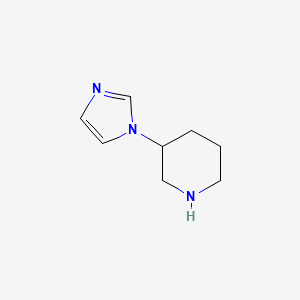 molecular formula C8H13N3 B1392864 3-(1H-imidazol-1-yl)piperidine CAS No. 867007-94-1