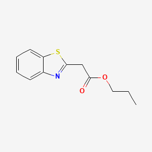 molecular formula C12H13NO2S B13928668 Propyl 2-(benzo[D]thiazol-2-YL)acetate 
