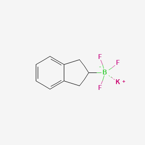molecular formula C9H9BF3K B1392869 potassium 2,3-dihydro-1H-inden-2-yltrifluoroboranuide CAS No. 1557201-10-1
