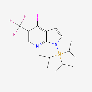 molecular formula C17H24F3IN2Si B1392874 4-Iodo-5-(trifluoromethyl)-1-(triisopropylsilyl)-1H-pyrrolo[2,3-b]pyridine CAS No. 1261365-73-4