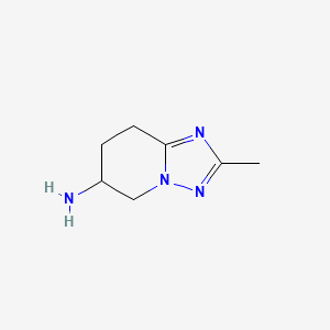 molecular formula C7H12N4 B1392883 2-methyl-5H,6H,7H,8H-[1,2,4]triazolo[1,5-a]pyridin-6-amine CAS No. 1251925-31-1