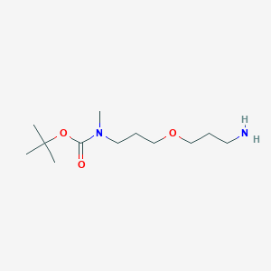 molecular formula C12H26N2O3 B13928842 tert-Butyl (3-(3-aminopropoxy)propyl)(methyl)carbamate 