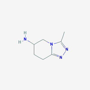 molecular formula C7H12N4 B1392893 3-methyl-5H,6H,7H,8H-[1,2,4]triazolo[4,3-a]pyridin-6-amine CAS No. 1251923-84-8