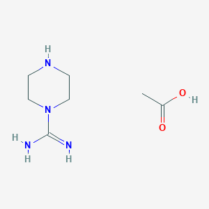 molecular formula C7H16N4O2 B1392908 Piperazine-1-carboxamidinium acetate CAS No. 60729-88-6