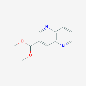 molecular formula C11H12N2O2 B1392916 3-(Dimethoxymethyl)-1,5-naphthyridine CAS No. 1261365-66-5