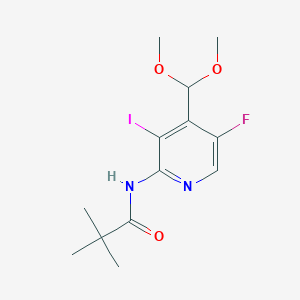 molecular formula C13H18FIN2O3 B1392922 N-(4-(Dimethoxymethyl)-5-fluoro-3-iodopyridin-2-yl)pivalamide CAS No. 1299607-65-0