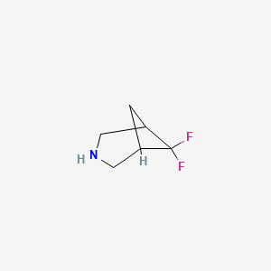 molecular formula C6H9F2N B1392923 6,6-Difluoro-3-azabicyclo[3.1.1]heptane CAS No. 1251923-21-3