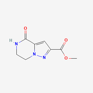 molecular formula C8H9N3O3 B1392925 4-氧代-4,5,6,7-四氢吡唑并[1,5-a]哒嗪-2-羧酸甲酯 CAS No. 604003-25-0