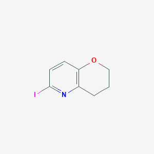 molecular formula C8H8INO B1392929 6-Iodo-3,4-dihydro-2H-pyrano[3,2-b]pyridine CAS No. 1261365-61-0