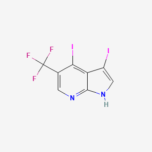 molecular formula C8H3F3I2N2 B1392931 3,4-Diiodo-5-(trifluoromethyl)-1H-pyrrolo[2,3-b]pyridine CAS No. 1305324-86-0