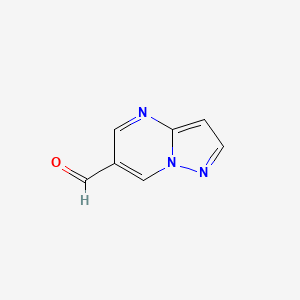 molecular formula C7H5N3O B1392935 Pyrazolo[1,5-a]pyrimidine-6-carbaldehyde CAS No. 933754-42-8