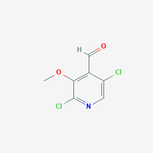 molecular formula C7H5Cl2NO2 B1392938 2,5-Dichloro-3-methoxyisonicotinaldehyde CAS No. 1305324-89-3