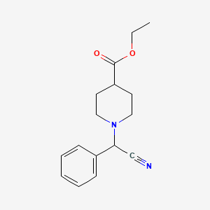 Ethyl 1-[cyano(phenyl)methyl]piperidine-4-carboxylate