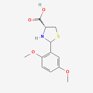 molecular formula C12H15NO4S B1392949 (R)-2-(2,5-Dimethoxyphenyl)thiazolidine-4-carboxylic acid CAS No. 637032-01-0