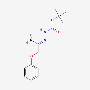 tert-Butyl 2-(1-amino-2-phenoxyethylidene)hydrazinecarboxylate