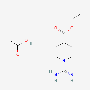 Acetic acid; ethyl 1-carbamimidoylpiperidine-4-carboxylate