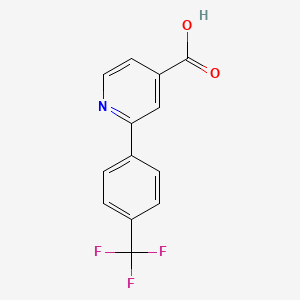 molecular formula C13H8F3NO2 B1392954 2-[4-(Trifluoromethyl)phenyl]pyridine-4-carboxylic acid CAS No. 1225900-99-1