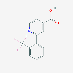 molecular formula C13H8F3NO2 B1392955 2-(2-(Trifluoromethyl)phenyl)isonicotinic acid CAS No. 1226367-06-1