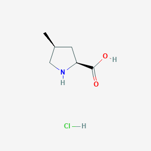 molecular formula C6H12ClNO2 B1392970 (4S)-4-METHYL-L-PROLINE HCL CAS No. 201481-62-1