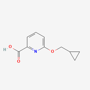 molecular formula C10H11NO3 B1392973 6-(Cyclopropylmethoxy)pyridine-2-carboxylic acid CAS No. 1248077-05-5