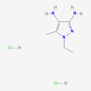 molecular formula C6H14Cl2N4 B1392974 1-Ethyl-5-methyl-1H-pyrazole-3,4-diamine dihydrochloride CAS No. 1242338-85-7