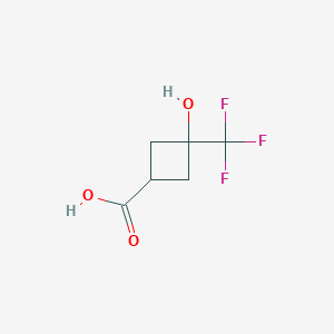molecular formula C6H7F3O3 B1392975 3-Hydroxy-3-(trifluoromethyl)cyclobutanecarboxylic acid CAS No. 1163729-49-4