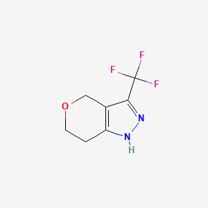 molecular formula C7H7F3N2O B1392978 3-(Trifluoromethyl)-1,4,6,7-tetrahydropyrano[4,3-c]pyrazole CAS No. 1022931-45-8