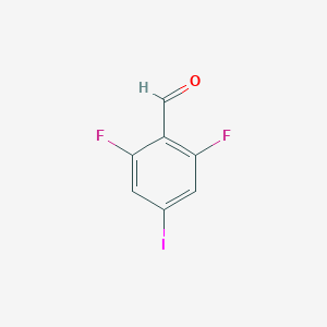 molecular formula C7H3F2IO B1392979 2,6-Difluoro-4-iodobenzaldehyde CAS No. 1160573-10-3