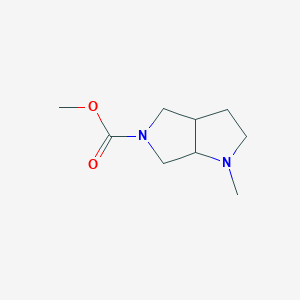 molecular formula C9H16N2O2 B139298 Methyl 1-methylhexahydropyrrolo[3,4-b]pyrrole-5(1H)-carboxylate CAS No. 142345-53-7