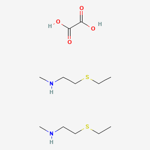 molecular formula C12H28N2O4S2 B1392988 2-ethylsulfanyl-N-methylethanamine;oxalic acid CAS No. 1242339-06-5