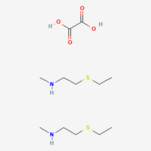 molecular formula C12H28N2O4S2 B1392988 草酸[2-(乙硫基)乙基]甲胺 (2:1) CAS No. 1242339-06-5